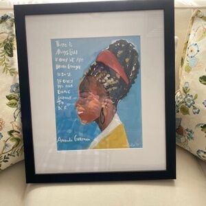 Framed print by Gayle Kabaker - Amanda Gorman inspirational saying